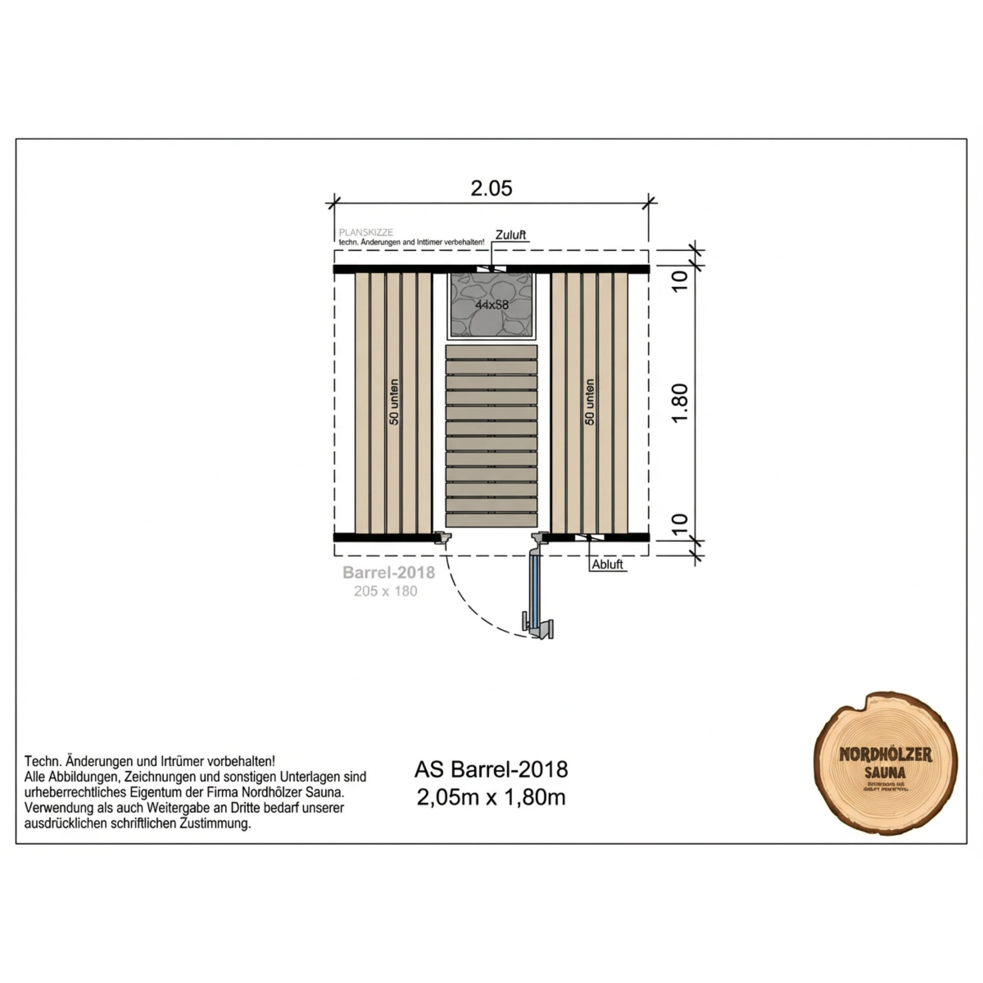 Gartensauna / Fasssauna FASSRA