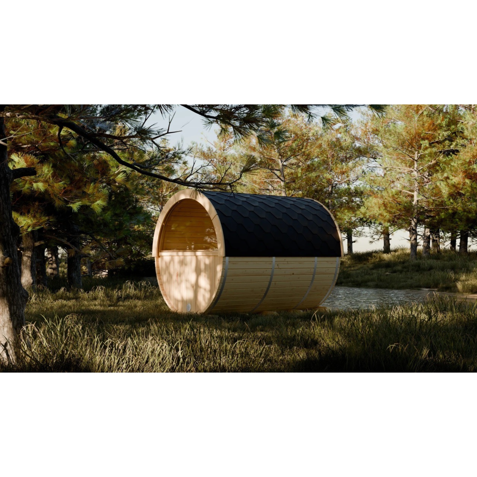 Gartensauna / Fasssauna FASSRA inkl. Terasse