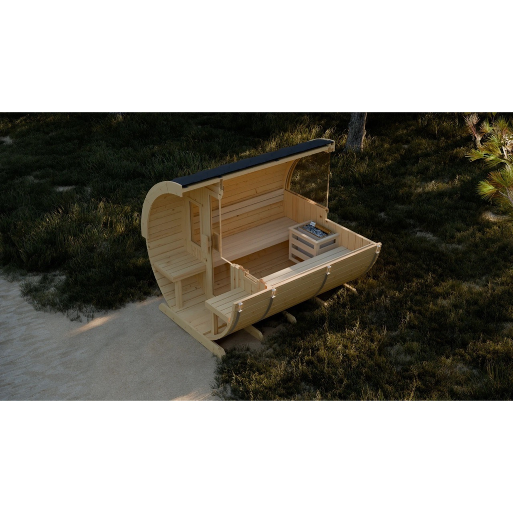 Gartensauna / Fasssauna FASSRA inkl. Terasse